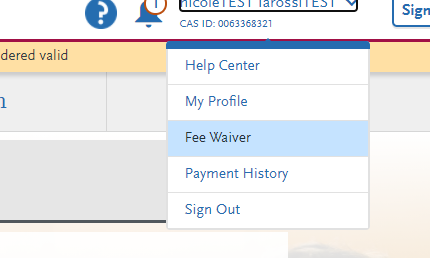 Fee Waiver